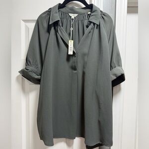 Max Studio London short sleeve blouse new with tags size xl